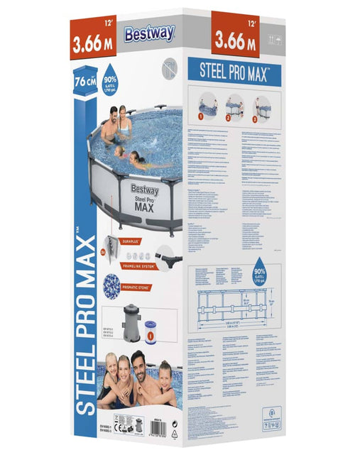 Загрузите изображение в средство просмотра галереи, Bestway Set de piscină Steel Pro MAX, 366 x 76 cm
