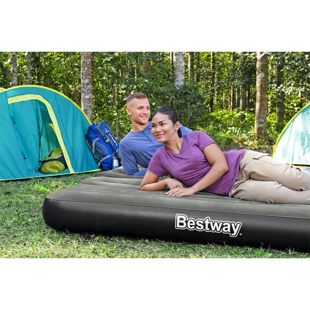 Bestway Saltea gonflabilă 3 în 1, negru și gri, 188x99x25 cm