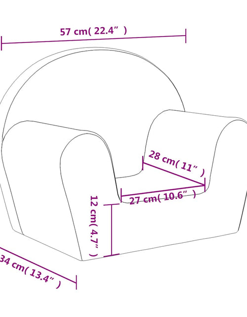 Загрузите изображение в средство просмотра галереи, Canapea pentru copii cremă moale de pluș
