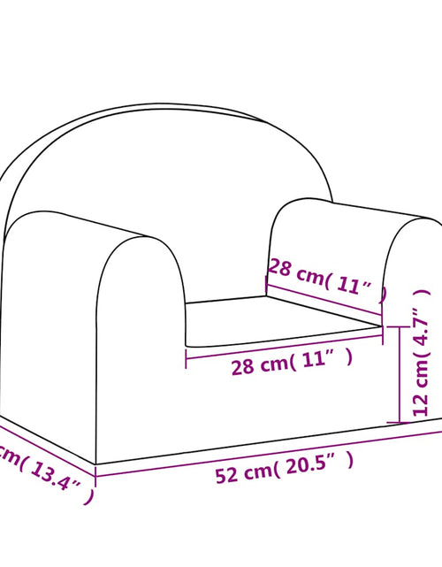 Загрузите изображение в средство просмотра галереи, Canapea pentru copii cremă moale de pluș
