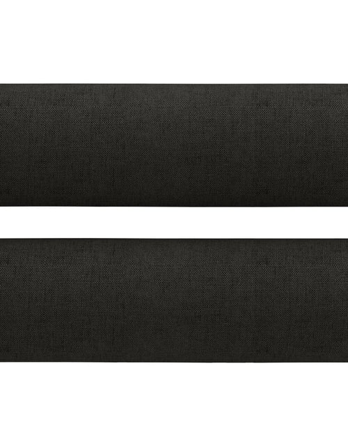 Загрузите изображение в средство просмотра галереи, Canapea cu 2 locuri cu pernuțe, negru, 120 cm, textil
