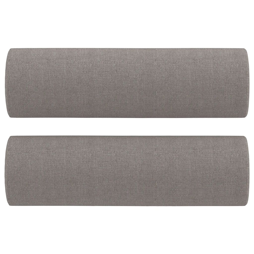 Canapea cu 2 locuri cu pernuțe, gri taupe, 120 cm, textil