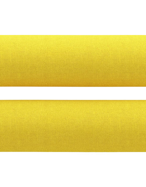 Загрузите изображение в средство просмотра галереи, Canapea cu 2 locuri cu pernuțe, galben deschis, 120 cm, textil
