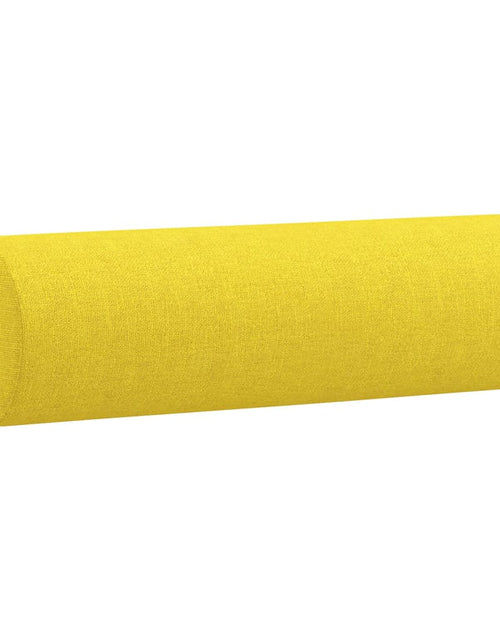 Încărcați imaginea în vizualizatorul Galerie, Canapea cu 2 locuri cu pernuțe, galben deschis, 120 cm, textil

