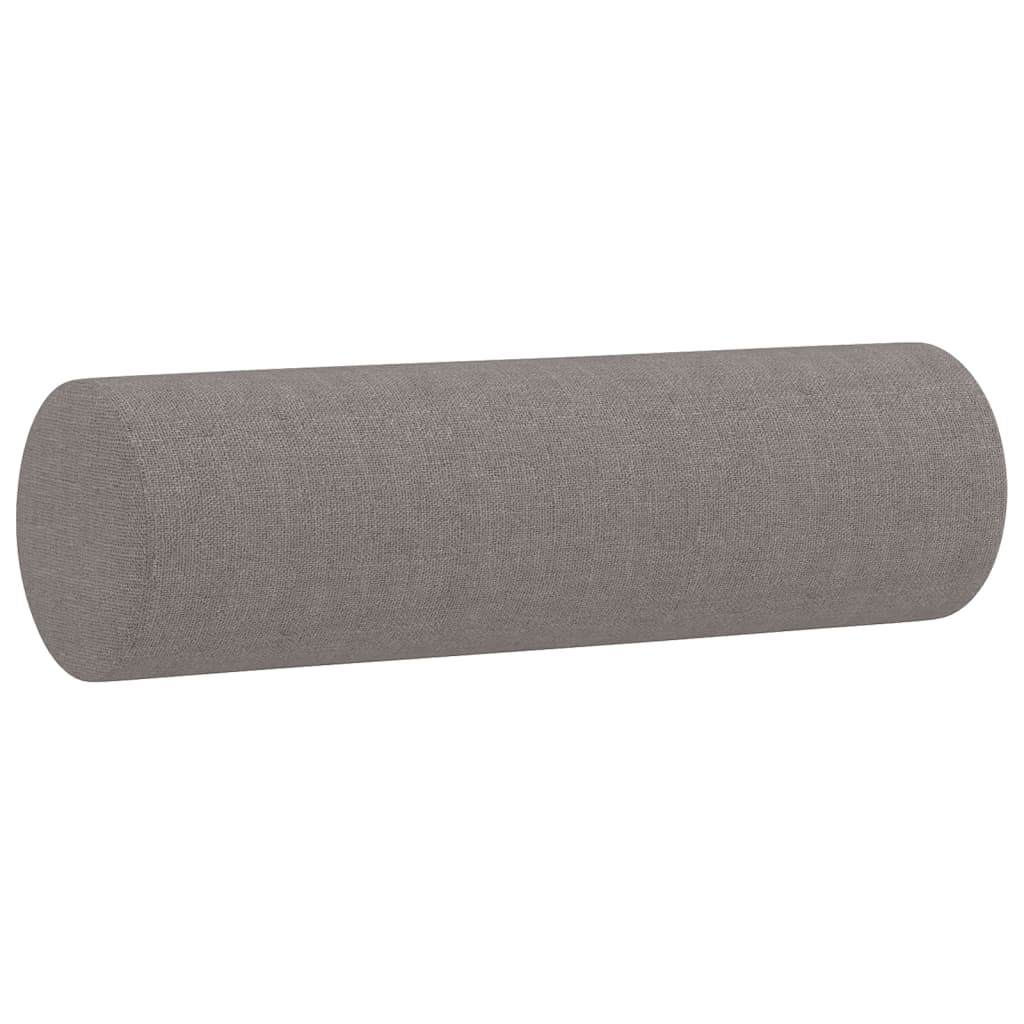 Canapea cu 2 locuri cu pernuțe, gri taupe, 120 cm, textil