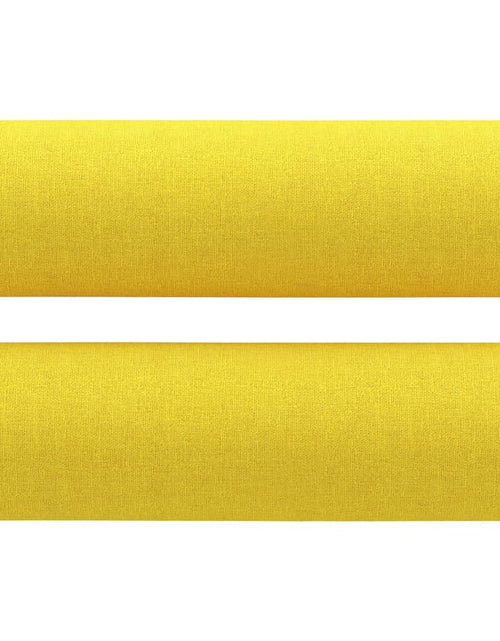 Загрузите изображение в средство просмотра галереи, Canapea cu 2 locuri cu pernuțe, galben deschis, 140 cm, textil
