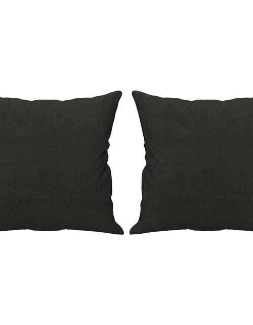 Încărcați imaginea în vizualizatorul Galerie, Canapea cu 2 locuri cu pernuțe, negru, 120 cm, textil
