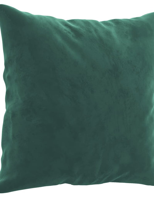Încărcați imaginea în vizualizatorul Galerie, Canapea cu 2 locuri cu pernuțe, verde închis, 120 cm, catifea
