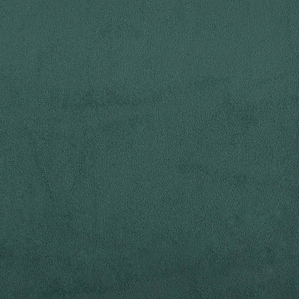 Fotoliu canapea cu taburet, verde închis, 60 cm, catifea