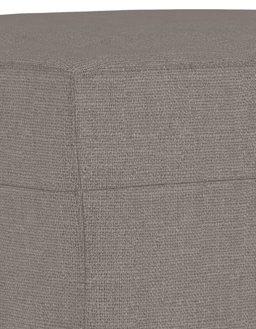 Încărcați imaginea în vizualizatorul Galerie, Fotoliu canapea cu taburet, taupe, 60 cm, material textil
