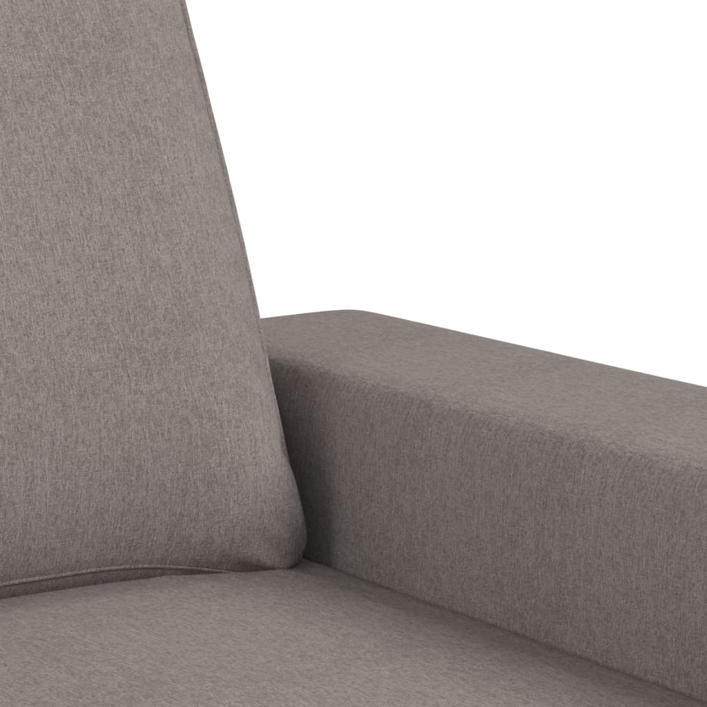 Fotoliu canapea cu taburet, taupe, 60 cm, material textil