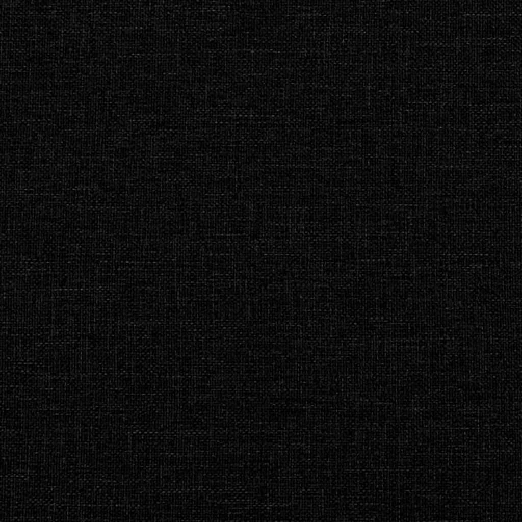 Fotoliu canapea cu taburet, negru, 60 cm, material textil