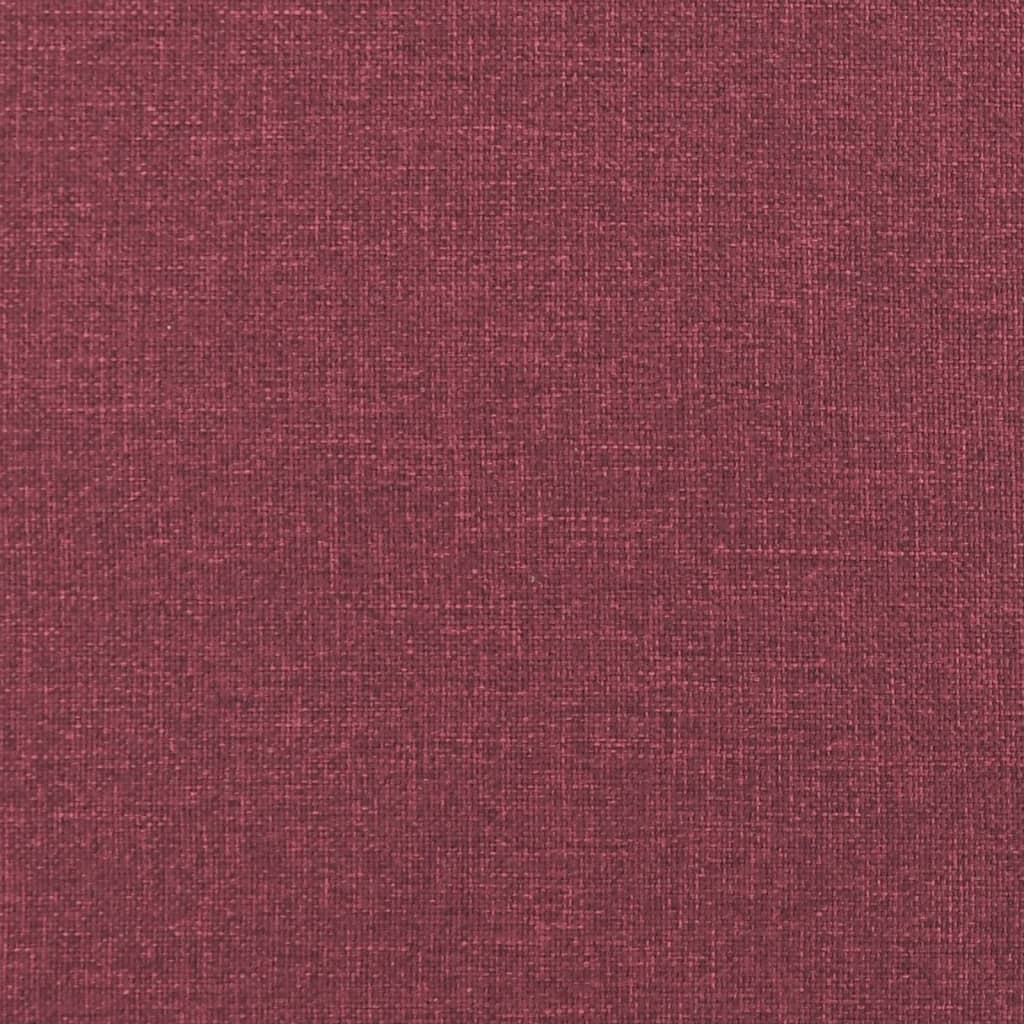 Fotoliu canapea cu taburet, roșu vin, 60 cm, material textil