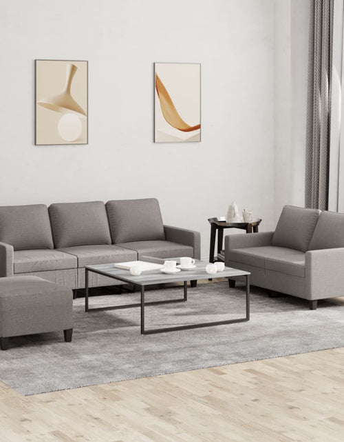 Încărcați imaginea în vizualizatorul Galerie, Set de canapea cu perne, 3 piese, gri taupe, material textil
