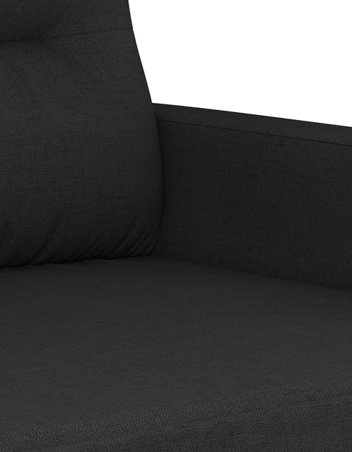 Încărcați imaginea în vizualizatorul Galerie, Set de canapele cu perne, 2 piese, negru, material textil
