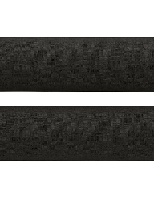 Încărcați imaginea în vizualizatorul Galerie, Set de canapele cu perne, 3 piese, negru, textil
