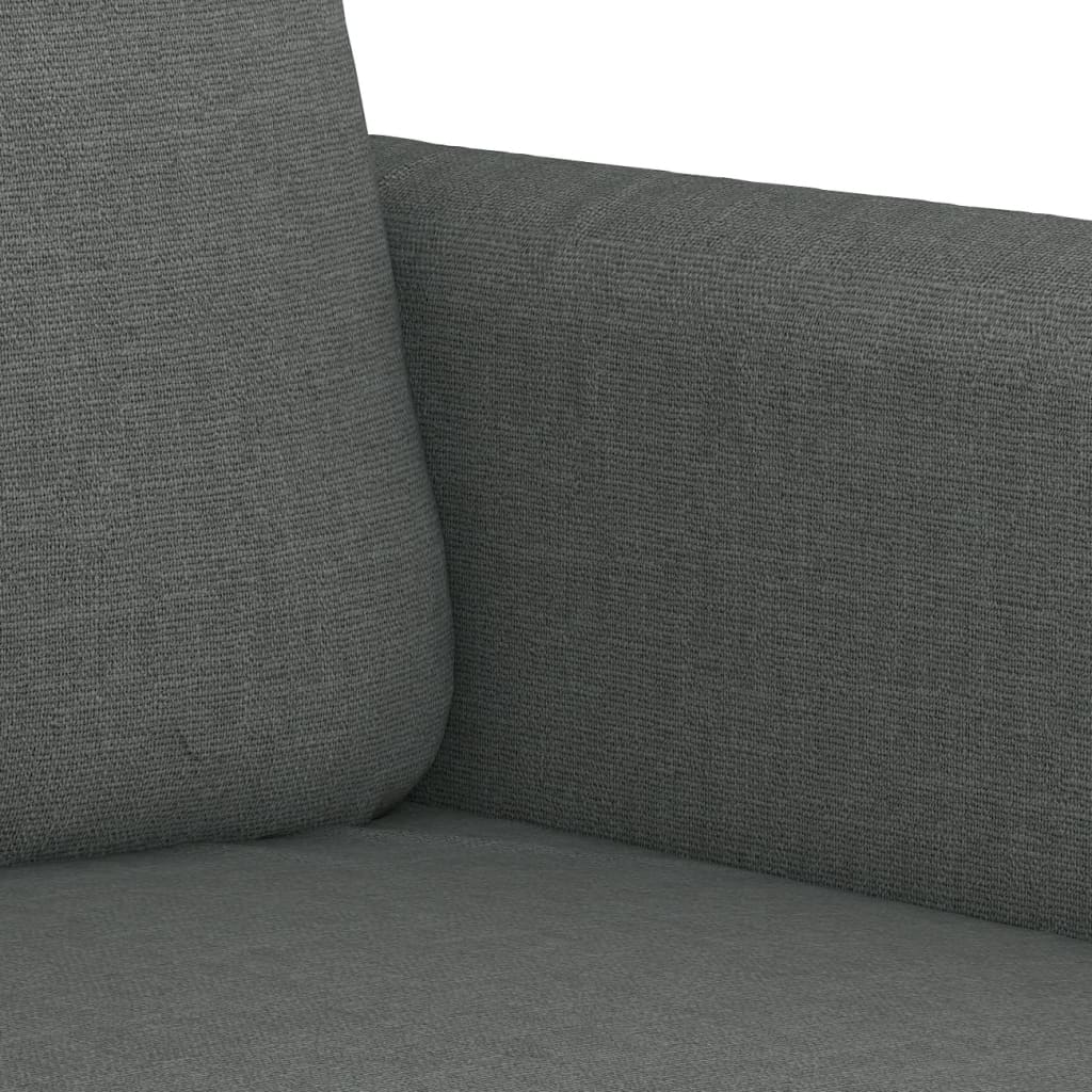 Set de canapele cu perne, 4 piese, gri închis, material textil