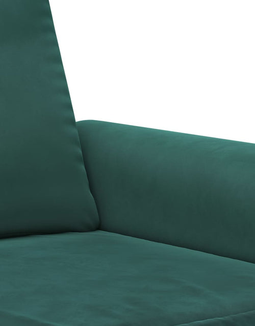 Загрузите изображение в средство просмотра галереи, Set canapea cu perne, 2 piese, verde închis, catifea
