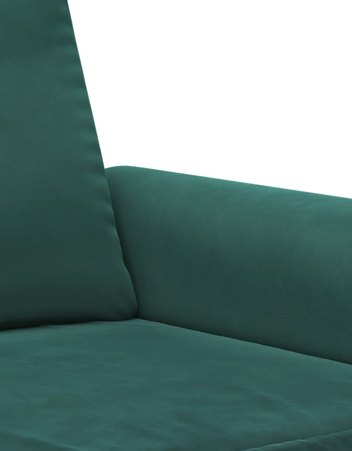 Încărcați imaginea în vizualizatorul Galerie, Set de canapele cu perne, 3 piese, verde închis, catifea
