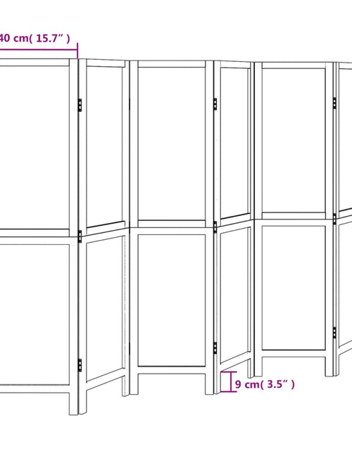 Загрузите изображение в средство просмотра галереи, Paravan cameră 6 panouri, alb, lemn masiv paulownia
