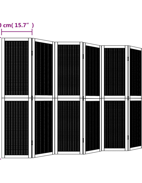 Загрузите изображение в средство просмотра галереи, Paravan de cameră cu 6 panouri, maro, lemn masiv paulownia

