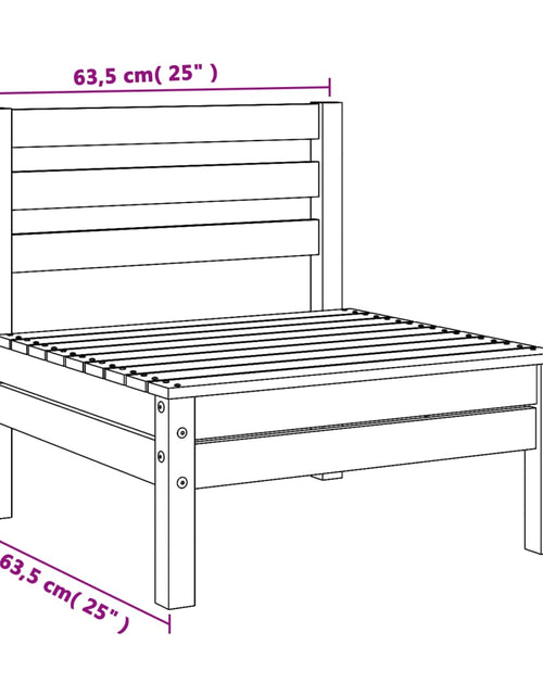 Încărcați imaginea în vizualizatorul Galerie, Canapele de grădină fără cotiere, 2 buc., lemn de pin tratat
