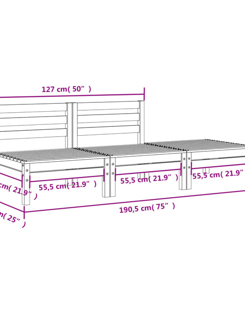 Загрузите изображение в средство просмотра галереи, Canapea de grădină cu 3 locuri, lemn masiv de pin
