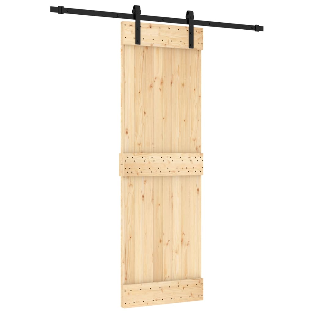 Ușă glisantă cu set de feronerie 70x210 cm, lemn masiv de pin