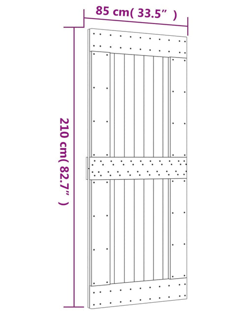 Загрузите изображение в средство просмотра галереи, Ușă glisantă cu set de feronerie 85x210 cm, lemn masiv de pin
