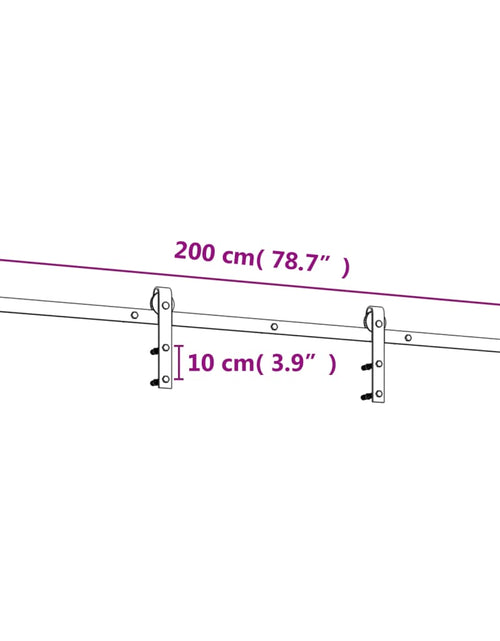 Încărcați imaginea în vizualizatorul Galerie, Ușă glisantă cu set de feronerie 95x210 cm, lemn masiv de pin
