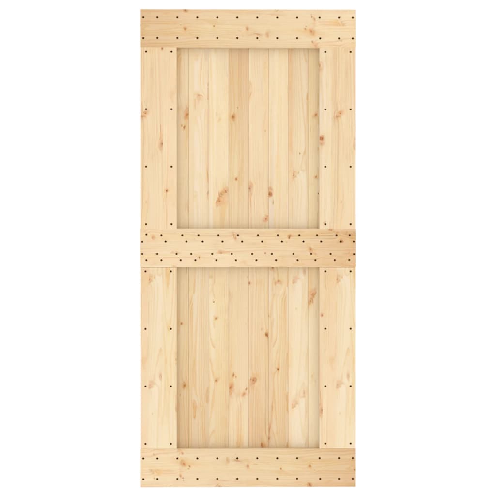 Ușă glisantă cu set de feronerie 95x210 cm, lemn masiv de pin