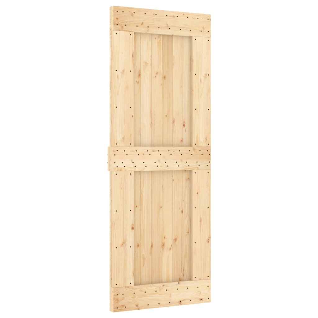 Ușă glisantă cu set de feronerie 80x210 cm, lemn masiv de pin