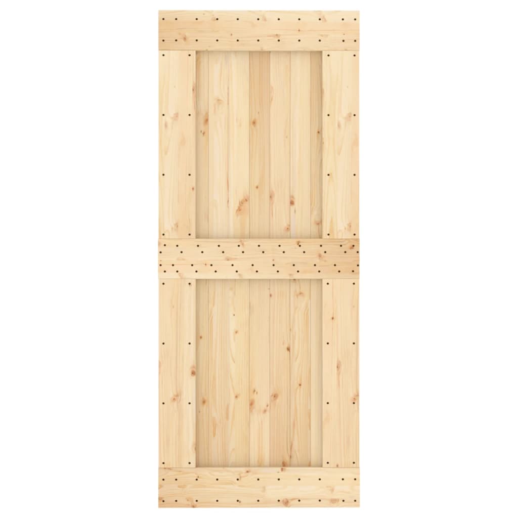 Ușă glisantă cu set de feronerie 85x210 cm, lemn masiv de pin