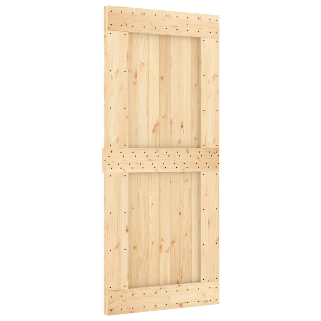 Ușă glisantă cu set feronerie, 90x210 cm, lemn masiv de pin