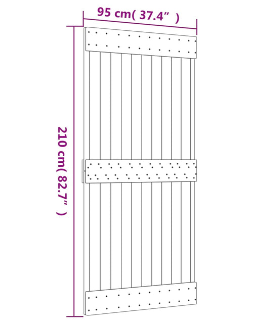 Загрузите изображение в средство просмотра галереи, Ușă glisantă cu set de feronerie 95x210 cm, lemn masiv de pin
