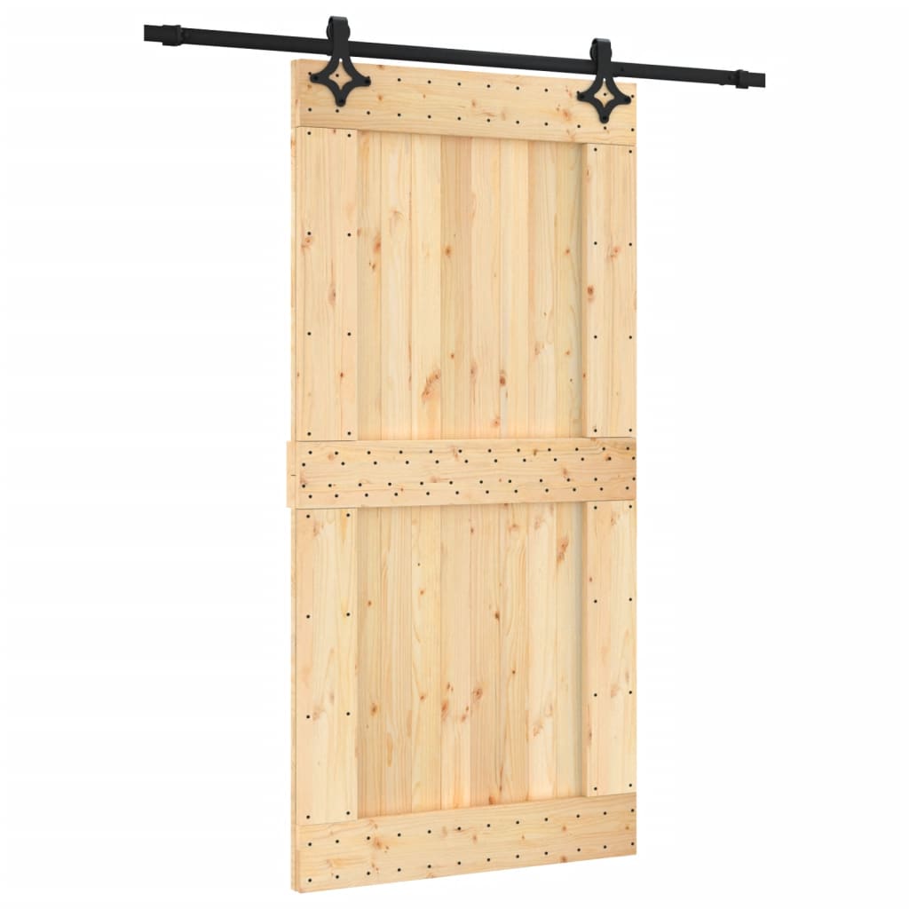 Ușă glisantă cu set feronerie, 100x210 cm, lemn masiv de pin