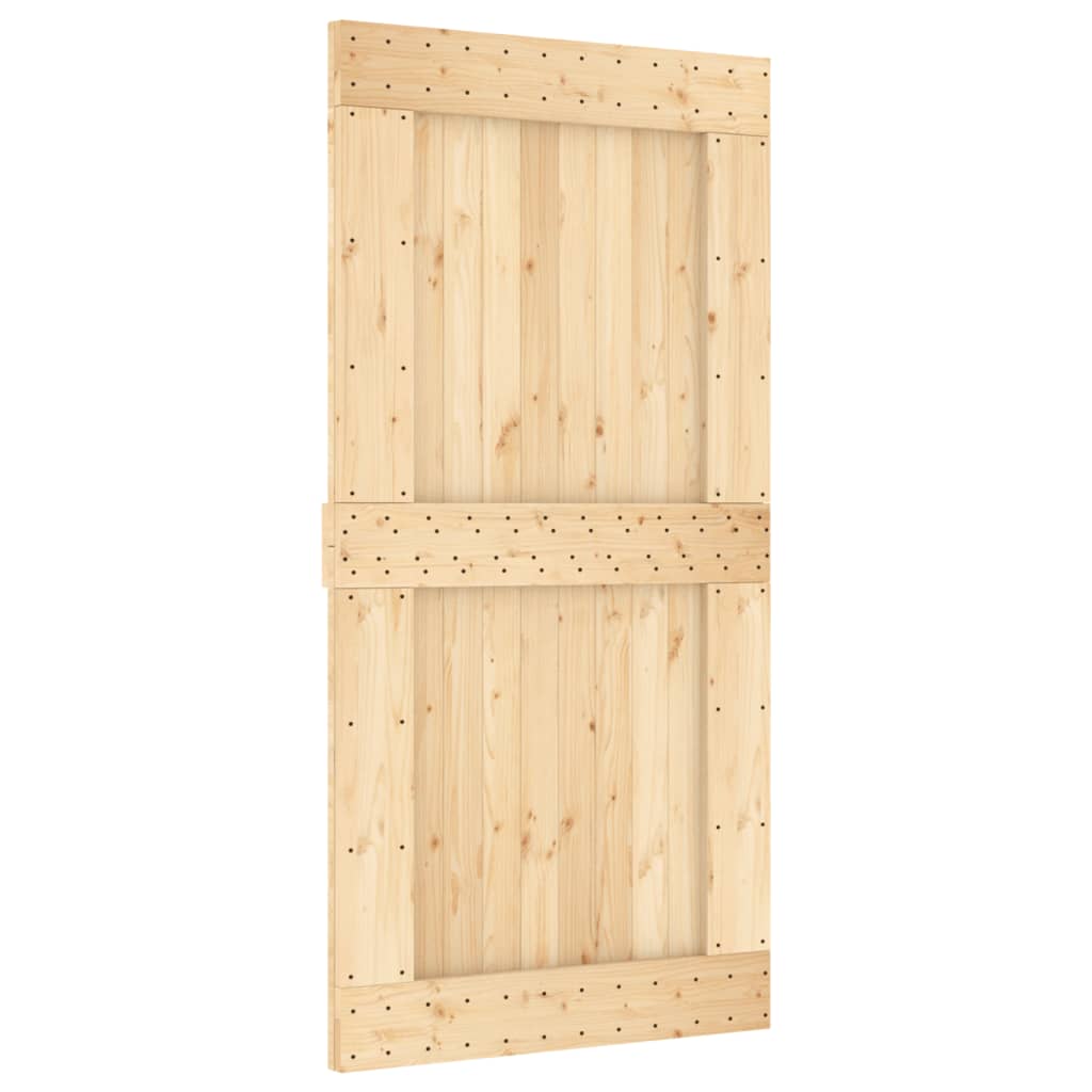 Ușă glisantă cu set feronerie, 100x210 cm, lemn masiv de pin