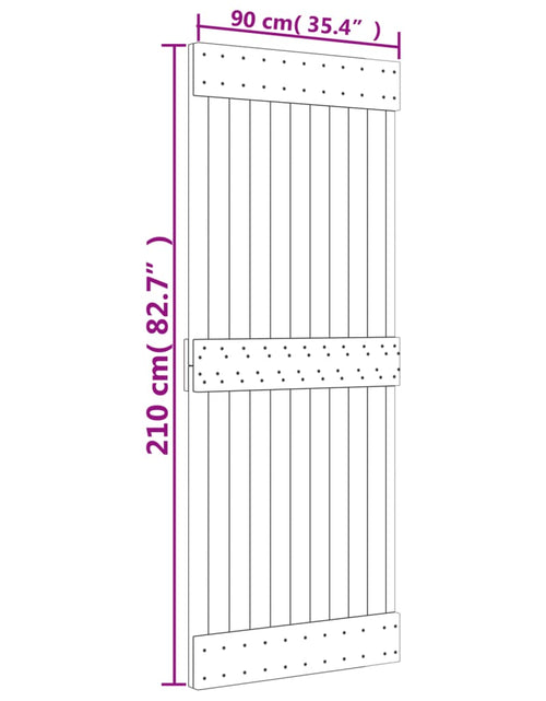 Загрузите изображение в средство просмотра галереи, Ușă glisantă cu set feronerie, 90x210 cm, lemn masiv de pin
