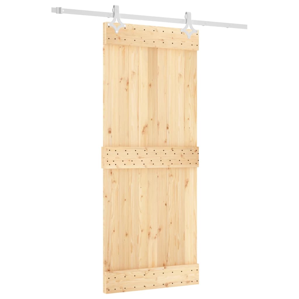 Ușă glisantă cu set de feronerie 85x210 cm, lemn masiv de pin