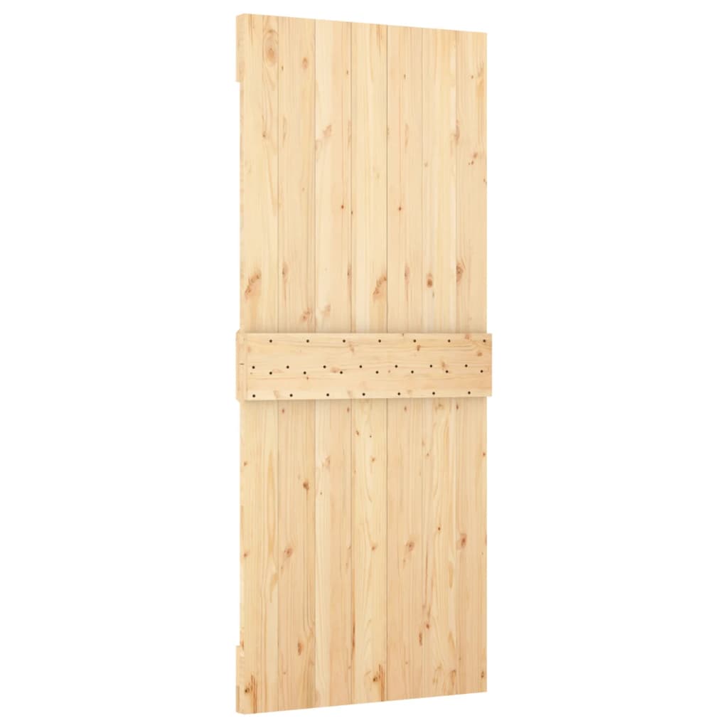 Ușă glisantă cu set de feronerie 80x210 cm, lemn masiv de pin