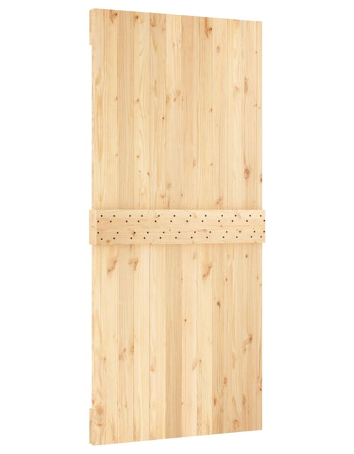 Încărcați imaginea în vizualizatorul Galerie, Ușă glisantă cu set de feronerie 95x210 cm, lemn masiv de pin

