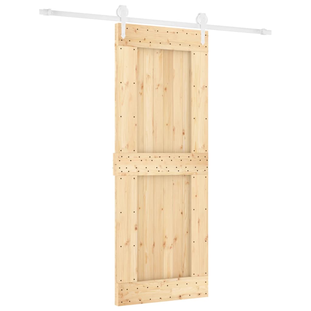 Ușă glisantă cu set de feronerie 80x210 cm, lemn masiv de pin