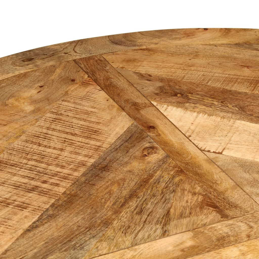 Masă de bucătărie, Ø110x75 cm, lemn masiv de mango nefinisat