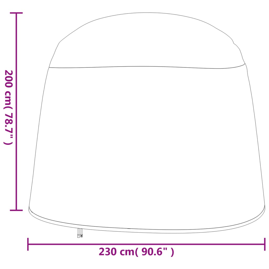 Huse pentru scaune duble tip ou 2 buc. Ø 230x200 cm Oxford 420D