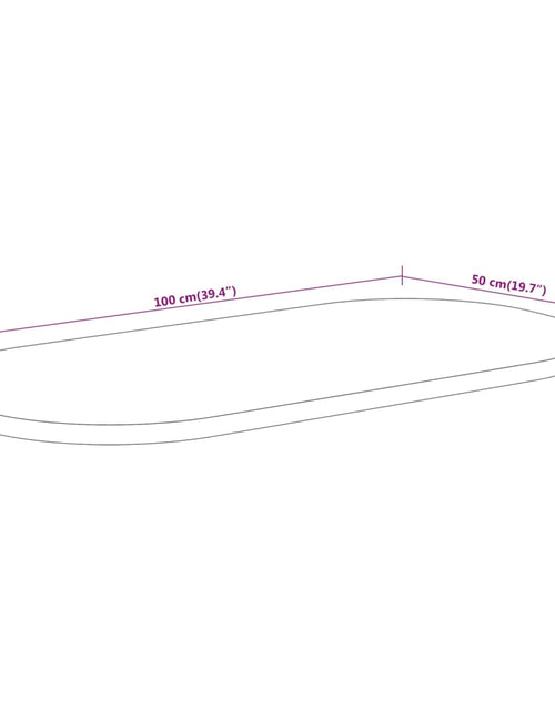 Încărcați imaginea în vizualizatorul Galerie, Blat de masă oval, 100x50x2,5 cm, lemn masiv de acacia
