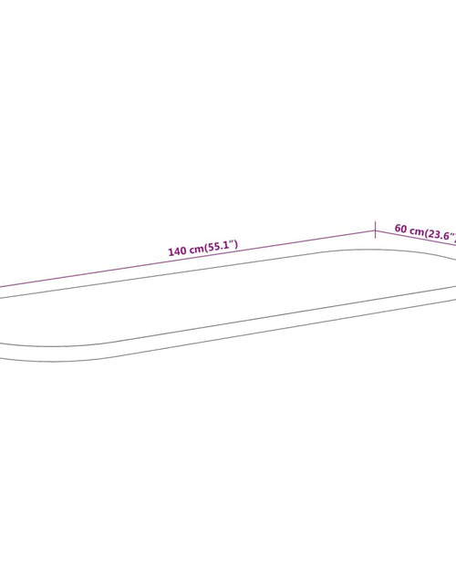 Încărcați imaginea în vizualizatorul Galerie, Blat de masă oval, 140x60x2,5 cm, lemn masiv de acacia
