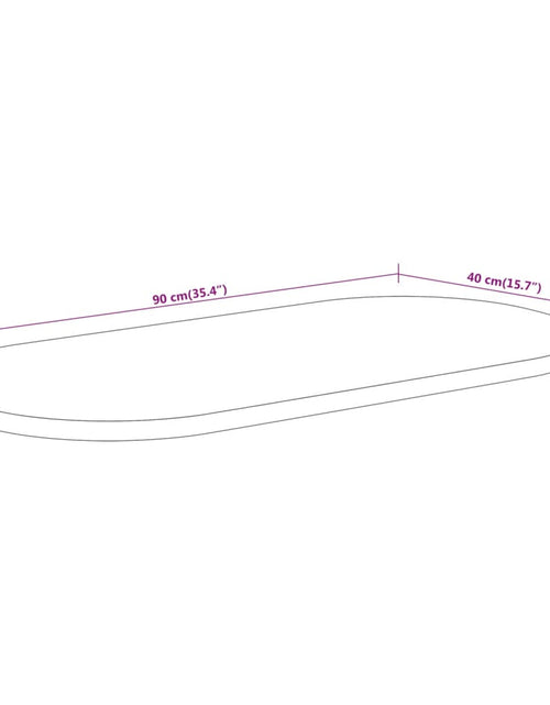 Загрузите изображение в средство просмотра галереи, Blat de masă oval, 90x40x3,8 cm, lemn masiv de acacia
