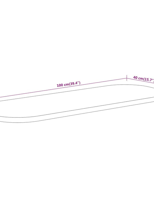 Încărcați imaginea în vizualizatorul Galerie, Blat de masă oval, 100x40x3,8 cm, lemn masiv de acacia
