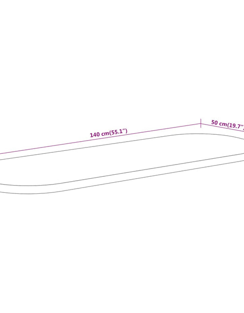 Încărcați imaginea în vizualizatorul Galerie, Blat de masă oval, 140x50x3,8 cm, lemn masiv de acacia
