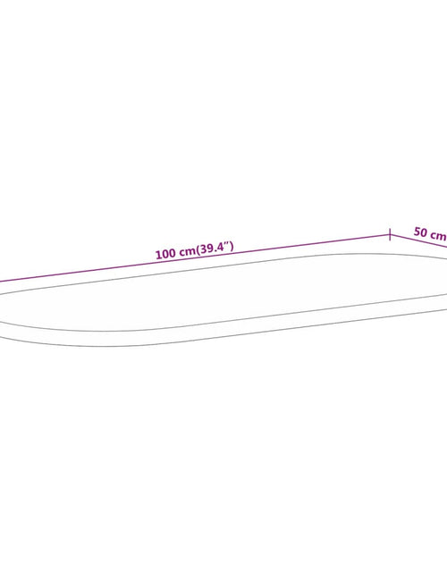 Încărcați imaginea în vizualizatorul Galerie, Blat de masă oval, 100x50x2,5 cm, lemn masiv de mango
